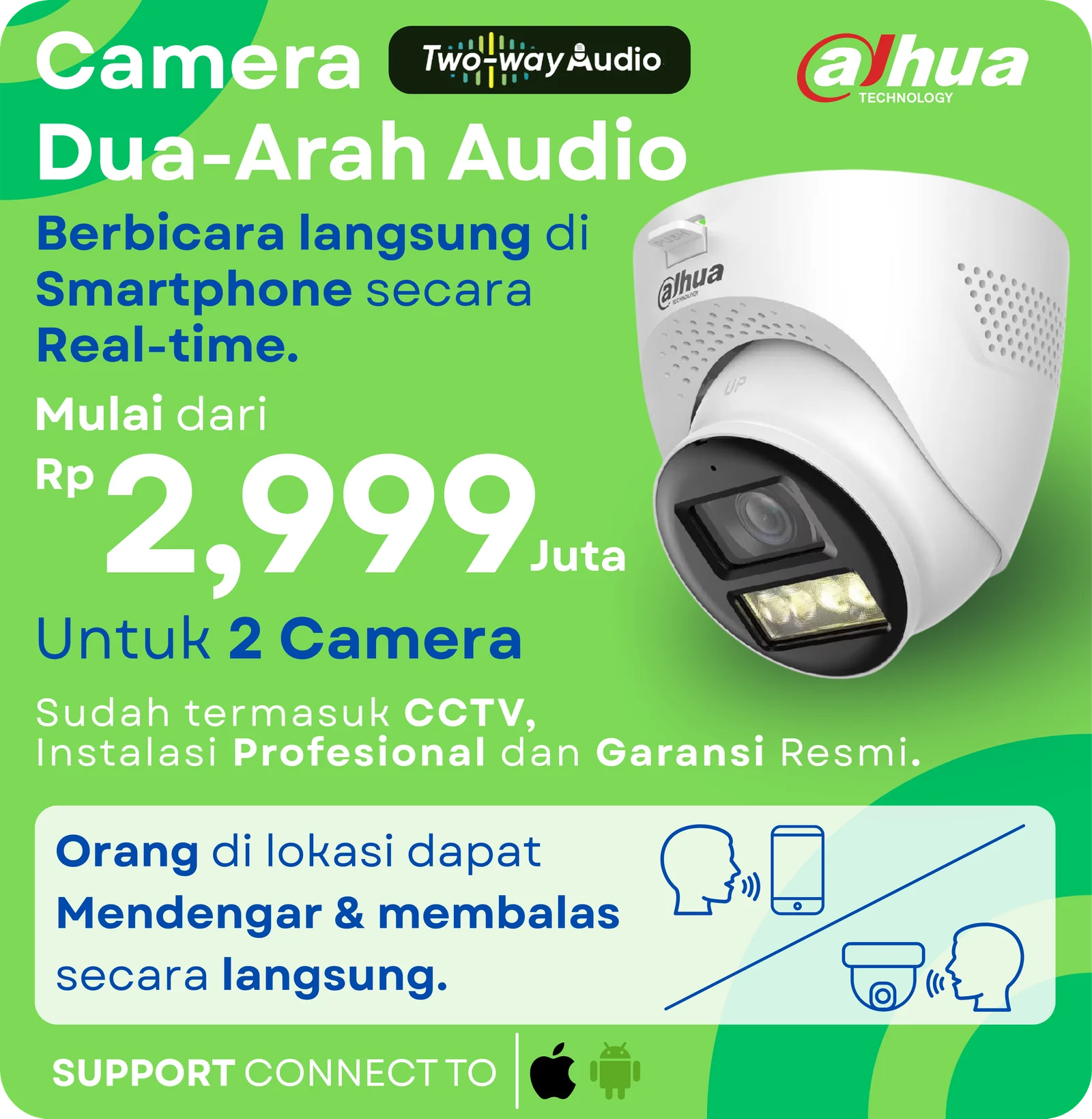 Camera dua arah audio Dahua
